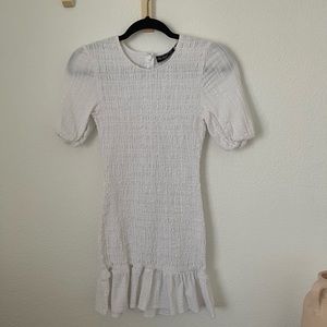 Smocked white dress